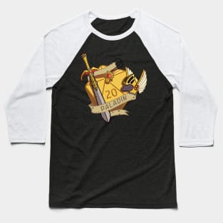 D20 Paladin fantasy Dice Baseball T-Shirt